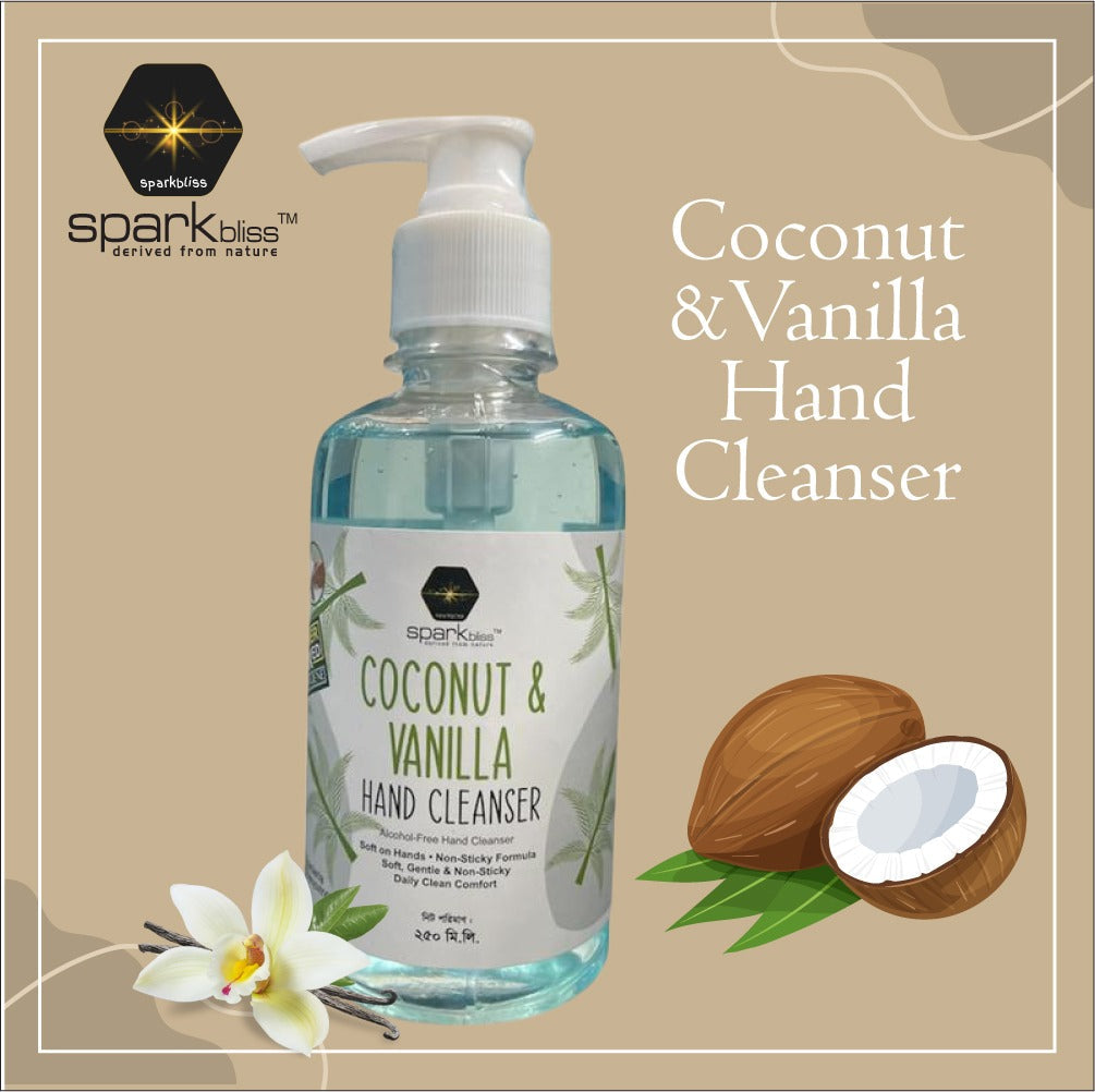 Spark Bliss Liquid Hand Cleasner 250ml - Coconut Vanilla