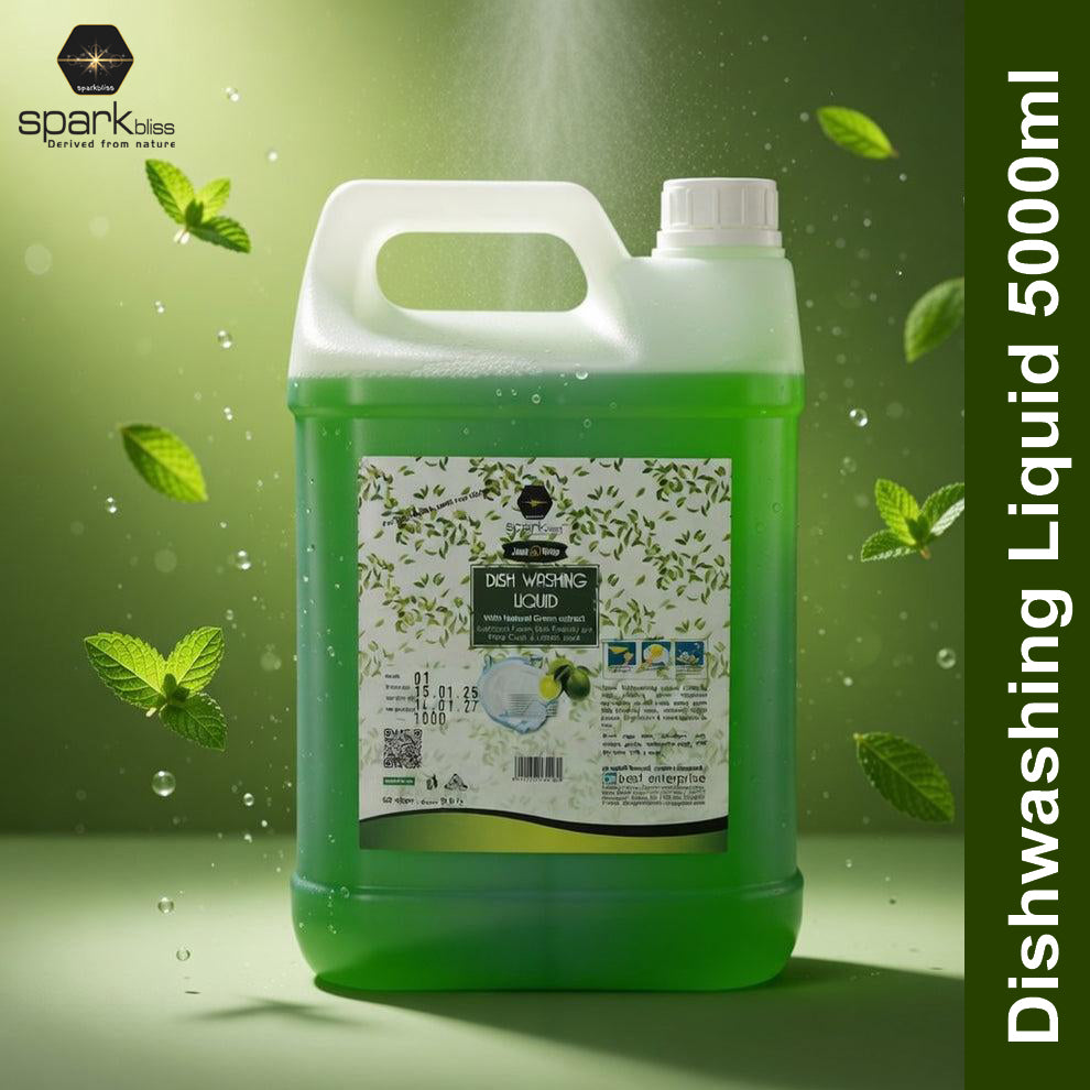 Spark Bliss Liquid Dishwash 5000ml - Green Lemon