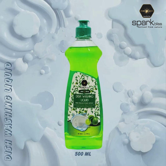 Spark Bliss Liquid Dishwash 500ml - Green Lemon