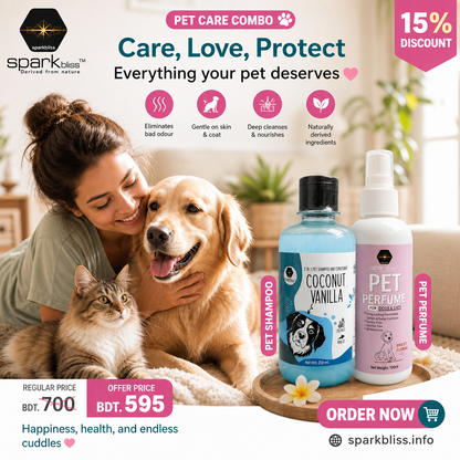 Pet Care Combo | Pet Shampoo Coconut (250ml) + Pet Perfume Pink (100ml)