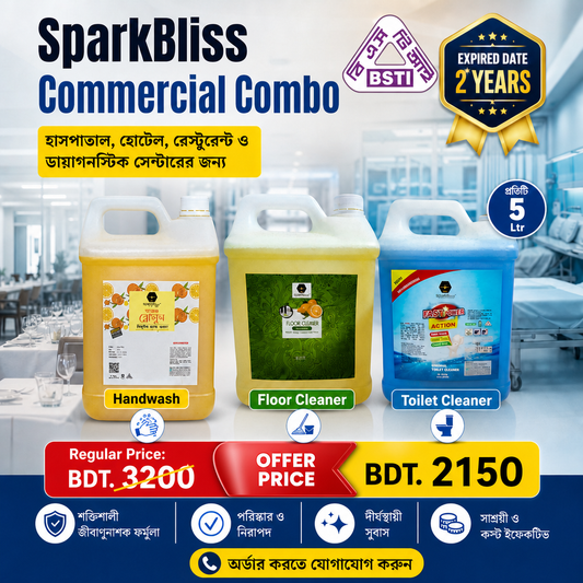 Commercial Cleaning Combo – Handwash + Floor Cleaner + Toilet Cleaner